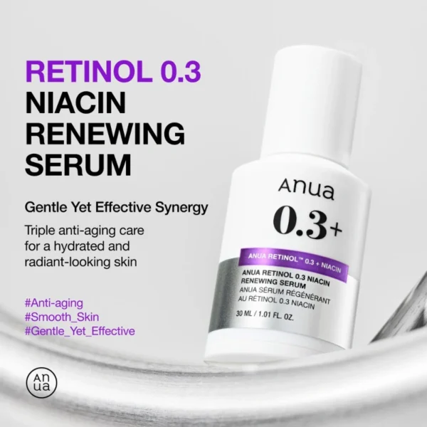 anua 0.3 retinol niacin 2 Anua Retinol 0.3% Serum 30ml