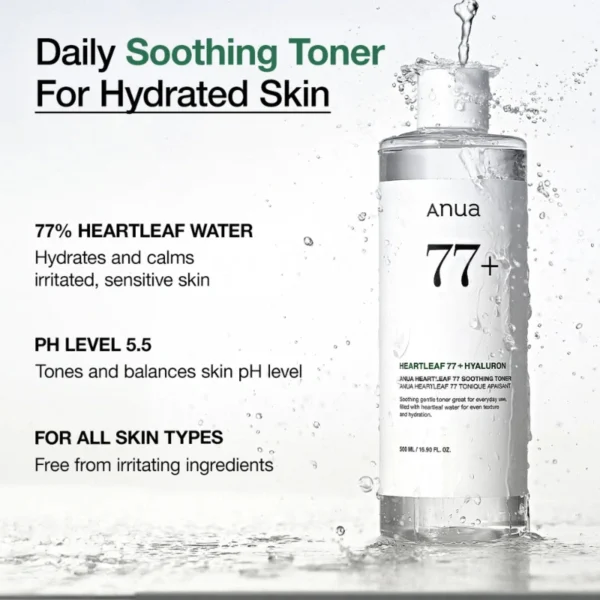 anua toner 2 Anua Heartleaf 77 Soothing Toner 250ml