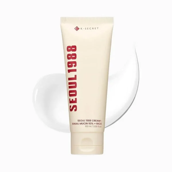 k secret seoul 1988 cream K-SECRET Seoul 1988 Cream: Snail Mucin 93% + Rice 100ml
